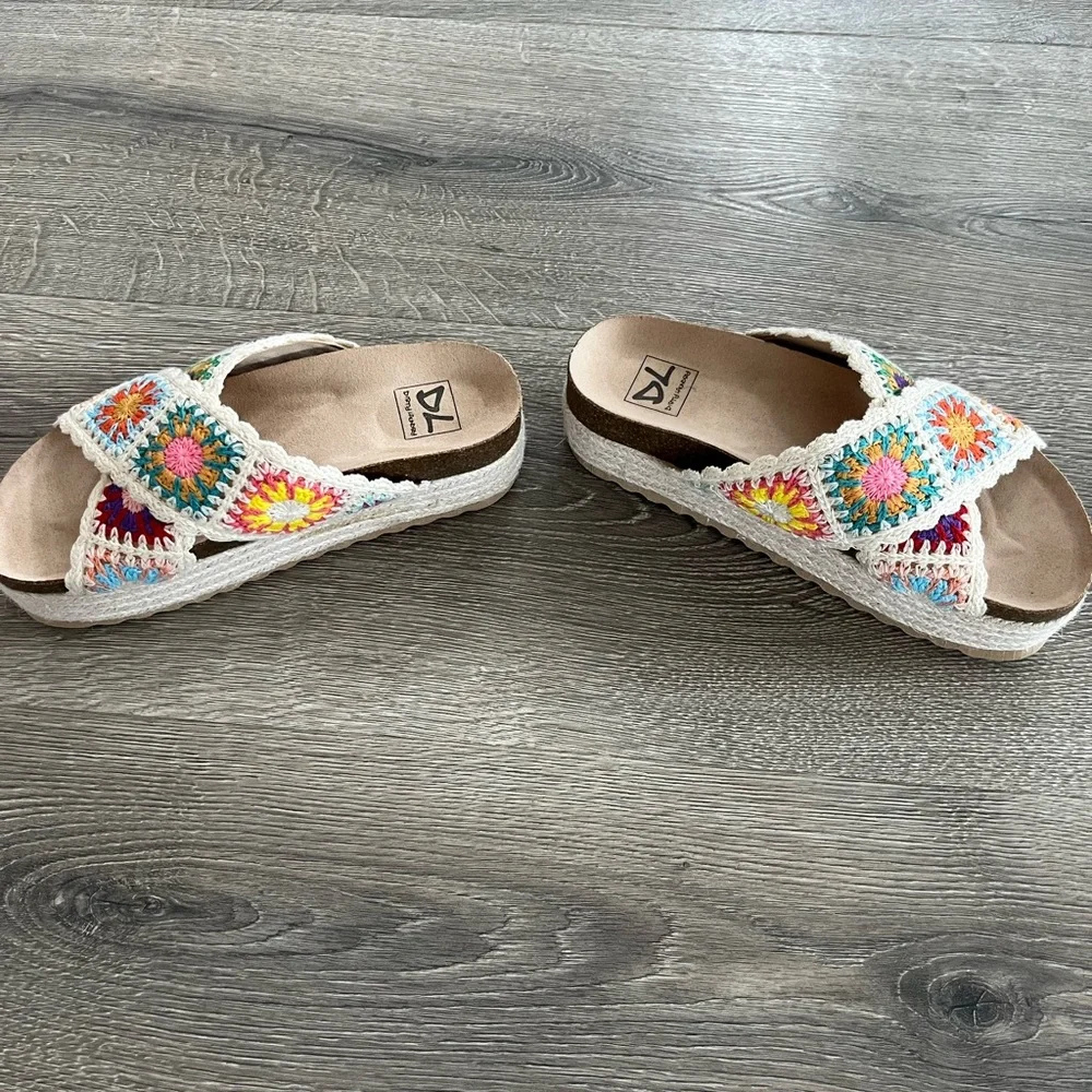 Dirty Laundry Multicolor Crochet Platform Sandals - Picture 4 of 4